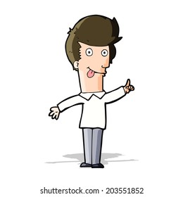 cartoon funny man with idea