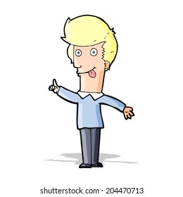 cartoon funny man with idea