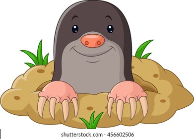 Cartoon funny mole