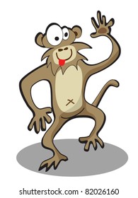 cartoon funny monkey