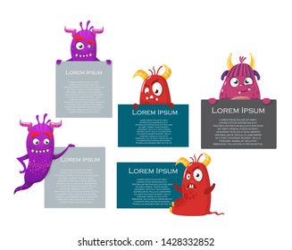 cartoon funny monster vector illustration