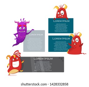 cartoon funny monster vector illustration