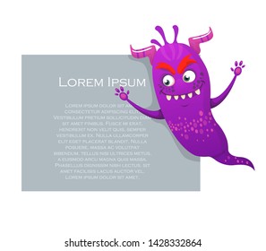 cartoon funny monster vector illustration