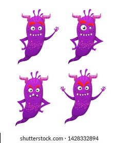 cartoon funny monster vector illustration