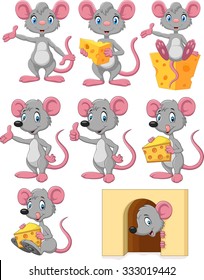 Cartoon Funny Mouse Collection Set