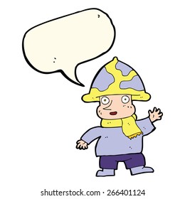 cartoon funny mushroom man