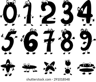 Cartoon funny numbers