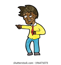 cartoon funny office man pointing