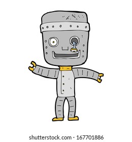 cartoon funny old robot