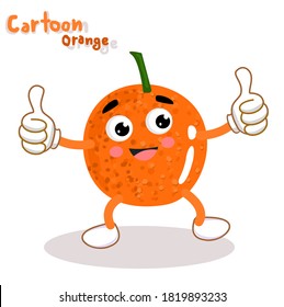 Cartoon Funny Orange Character Vector