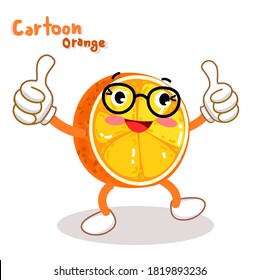 Cartoon Funny Orange Character Vector