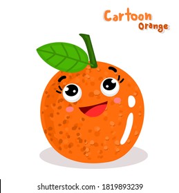 Cartoon Funny Orange Character Vector