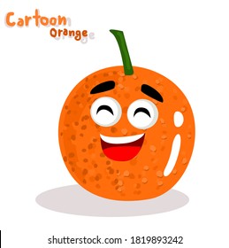 Cartoon Funny Orange Character Vector