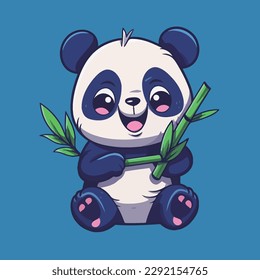 Cartoon funny panda animal mascot Vector illustration character concept cartoon icon isolated