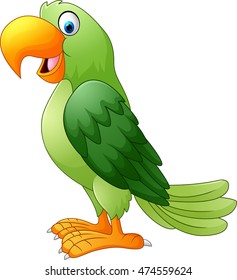 Cartoon funny parrot
