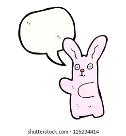 cartoon funny pink rabbit