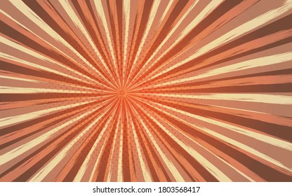 Cartoon funny retro pattern strip mock up. Vintage backdrop for comic superhero text, Pop art brown comics book cartoon magazine cover. Vector halftone illustration. speech bubble, message.