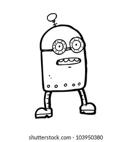 robô engraçado de desenho animado