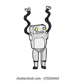 robot divertido de dibujos animados