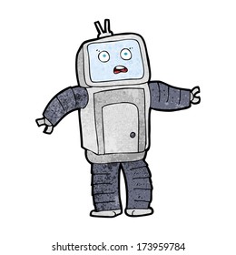 robot divertido de dibujos animados