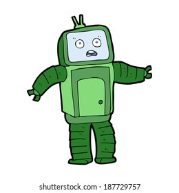 robot divertido de dibujos animados