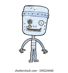 robot divertido de dibujos animados