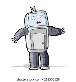 robot divertido de dibujos animados