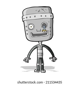 robot divertido de dibujos animados