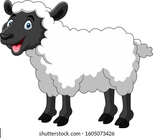 Cartoon Funny Sheep Smile Stock Vector (Royalty Free) 1605073426 ...