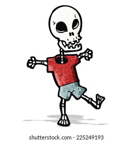 esqueleto divertido de caricatura