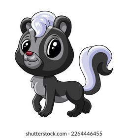 Cartoon funny skunk a smile