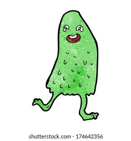 cartoon funny slime monster
