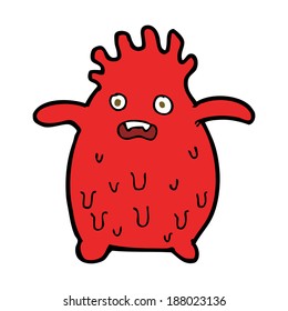 desenho animado engraçado lodo monstro