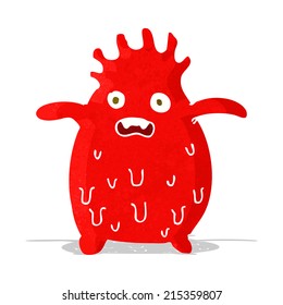 cartoon funny slime monster