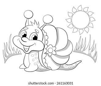 1,486 Cute snail coloring page Images, Stock Photos & Vectors ...