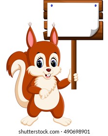 Cartoon funny squirrel