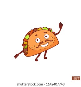 Cartoon funny tacos icon.
