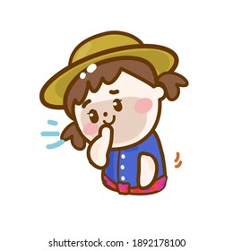 Cartoon Funny Thai Farmer Vektor