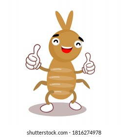 Cartoon Funny Tick Character Vector