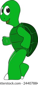 Cartoon of a funny turtle