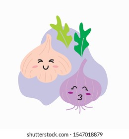 Cartoon funny vegetables vector. EPS 10