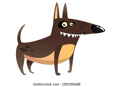Cartoon Funny Watchdog  Illustration isolated