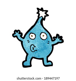 cartoon funny water drop character