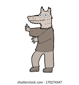 werewolf divertido de caricatura