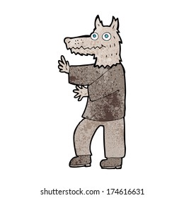 werewolf divertido de caricatura