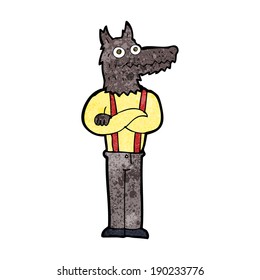 Cartoon lustiger Werwolf