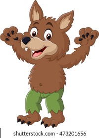 Cartoon Funny Werewolf Character Stock Vector (Royalty Free) 473201656