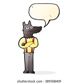 werewolf divertido con burbuja de habla