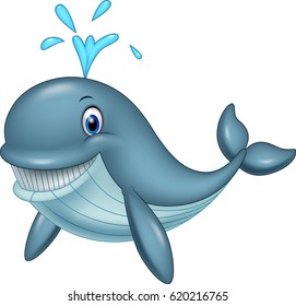 Cartoon Funny Whale
