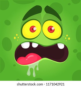 Cartoon Funny Zombie Face Illustration Stock Illustration 1444037000 ...